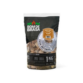 Bom De Brasa Pecan Smoking Chips, 1kg - Elevate Your BBQ with Bright and Pleasant Pecan Wood Smoke
