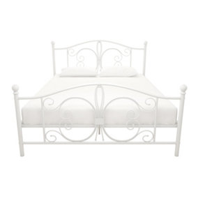 Bombay metal bed in white, king