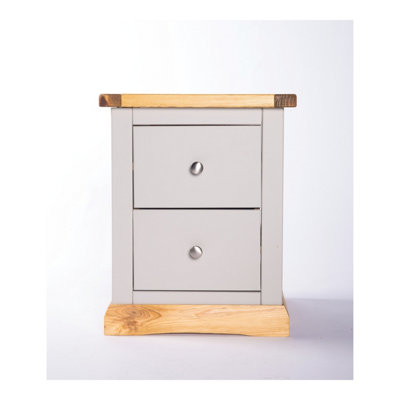 Bomporto 2 Drawer Bedside Table Chrome Knob