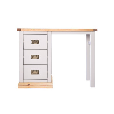 Bomporto 3 Drawer Desk - Dressing Table Brass Drop Handle