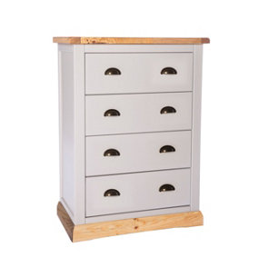 Bomporto 4 Drawer Chest of Drawers Brass Cup Handle