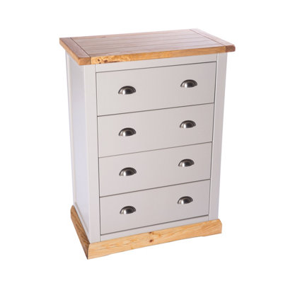 Bomporto 4 Drawer Chest of Drawers Chrome Cup Handle