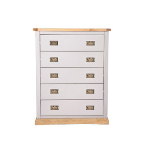Bomporto 5 Drawer Chest of Drawers Bras Drop Handle