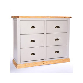 Bomporto 6 Drawer Chest of Drawers Brass Cup Handle