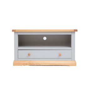 Bomporto Light Grey 1 Drawer TV Cabinet Wood Knob