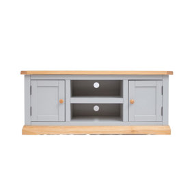 Bomporto Light Grey 2 Door TV Cabinet Wood Knob
