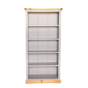 Bomporto Light Grey Bookcase 180x90x30cm