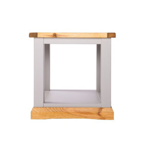 Bomporto Light Grey Side Table with Shelf