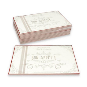 Bon Appetit Kitchen Dining Tabletop Counter Dinner Placemat Sheet Pads 12 Pads (600 Sheets)