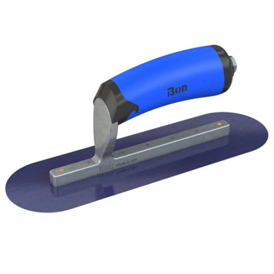 Bon Tool Blue Steel Pool Trowel - Comfort Wave Handle 16