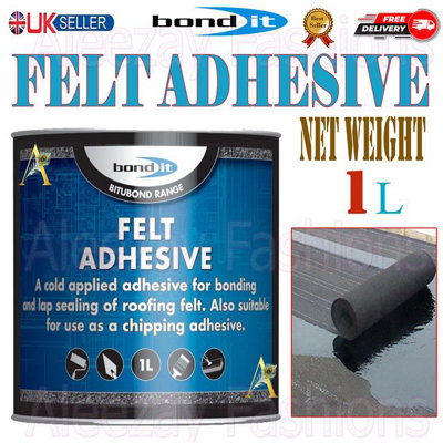 Bond It 1L Heavy Duty Felt Adhesive Cold Applied Grid Roof Felt Adhesive 1 Litre