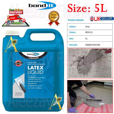 Bond IT 5L Flooring Compound Levelmaster Acrylic Liquid Latex Floor Levelling UK