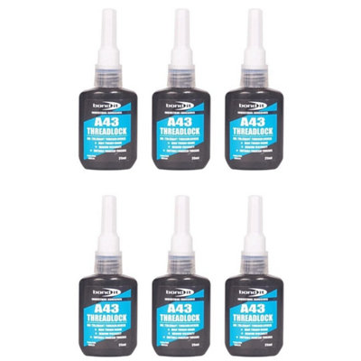 Bond-It A43 Threadlock Industrial Adhesive 25ml Pack of 6