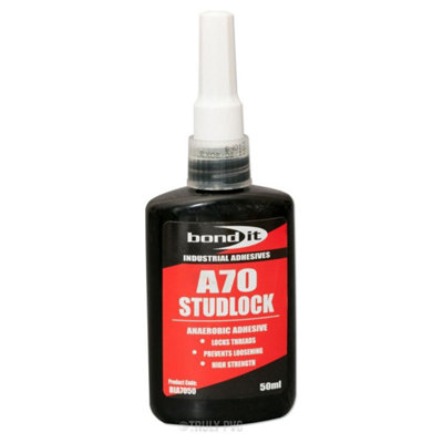 Bond It A70 Studlock Nut Lock Stud Thread Lock Sealer Adhesive Oil Tolerant 50ml (Pack of 12)