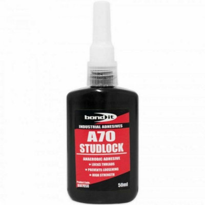 Bond It A70 Studlock Nut Lock Stud Thread Lock Sealer Adhesive Oil Tolerant 50ml (Pack of 3)