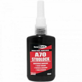 Bond It A70 Studlock Nut Lock Stud Thread Lock Sealer Adhesive Oil Tolerant 50ml