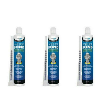 BOND-IT Anchor Bond Resin Rapid Set  Construction Adhesive 310ml - Pack of 3