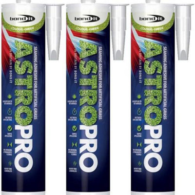 Bond It Astro Pro Green Seaming adhesive for astro turf 310ml tube BDAPROGN(N) (Pack of 3)