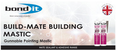 Bond It Building Mastic Silicone Sealant Build-Mate Exterior Pointing ...