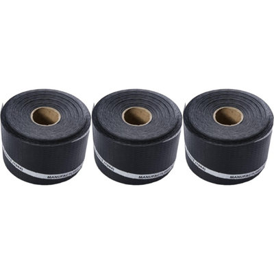 Bond It Damp Proof Course 150mm x 30m Black, (Pack of 3)