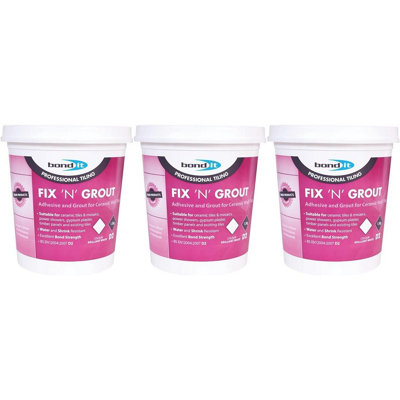 Bond It Fix N Grout Tile Adhesive, 1.5kg           BDTA10(n) (Pack of 3)