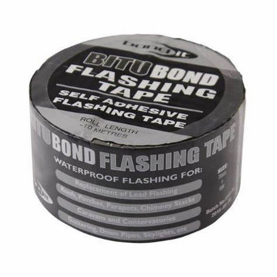 Bond It Flashing Tape 75mm x 10Metres Black (Pack of 12)