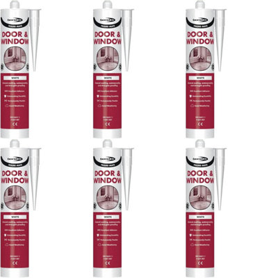 Bond it Frame Mate Door & Window Silicone Sealant White EU3, 310ml  (Pack of 6)