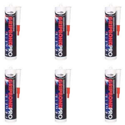 Bond It Grip Bond Pro Sealant & Adhesive White EU3   BDMSPWH(n) (Pack of 6)