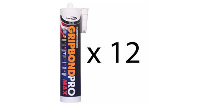 Bond It Gripbond Pro Max Adhesive White 310ml Pack of 12