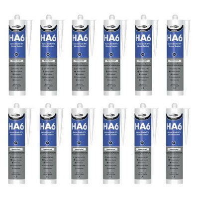 Bond It HA6 Silicone Rubber Sealant Seals Translucent 310ml - Pack of 12