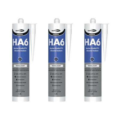 4x Bond It Clear HA6 RTV Silicone Sealant Marine Aquarium