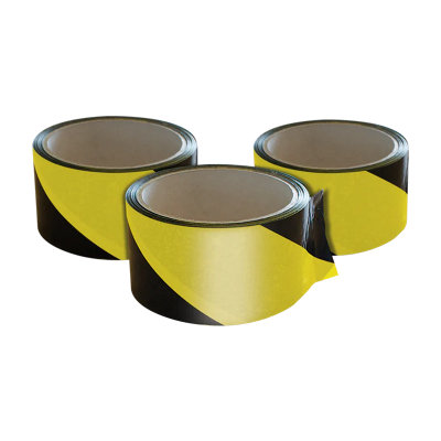 Bond It Hazard Warning Tape Black and Yellow Social Distance Adhesive ...
