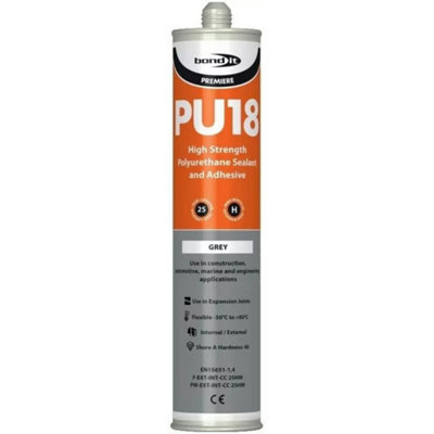 Bond it High Strength Polyurethane Adhesive & Sealant Grey 310ML x 12