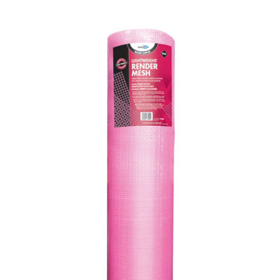 Bond It Lightweight Render Mesh - Pink, 50m x 1m - Premium Fibreglass ...
