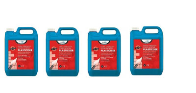 Bond It Liquid Mortar Placticiser Red Extra Strength 5L Pack of 4