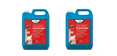 Bond It Liquid Mortar Plasticiser Red Extra Strength 5L Pack of 2