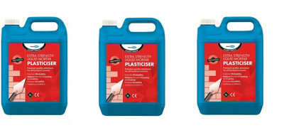Bond It Liquid Mortar Plasticiser Red Extra Strength 5L Pack of 3
