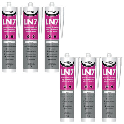 Bond It LN7 Premium Low Modulus Neutral Cure Silicone - 6x White, 310ml ...
