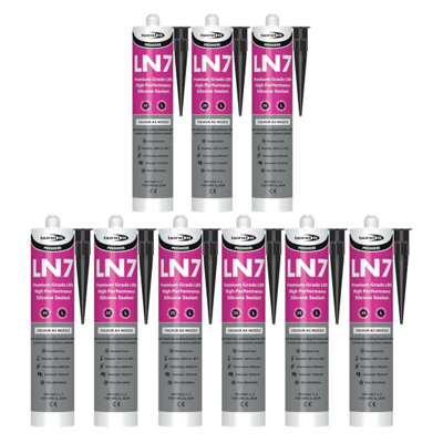 Bond It LN7 Premium Low Modulus Neutral Cure Silicone - 9x Black, 310ml ...