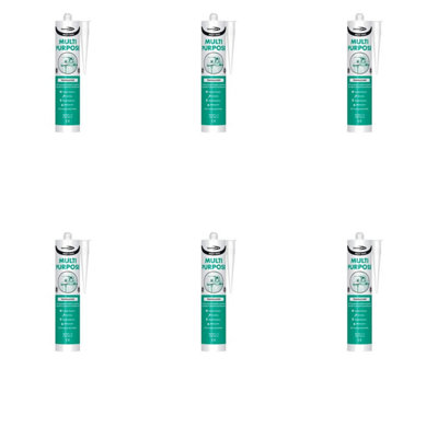 Bond It Multi-Mate GP Multi Purpose Silicone Sealant EU3 White   BDMWH(N) (Pack of 6)