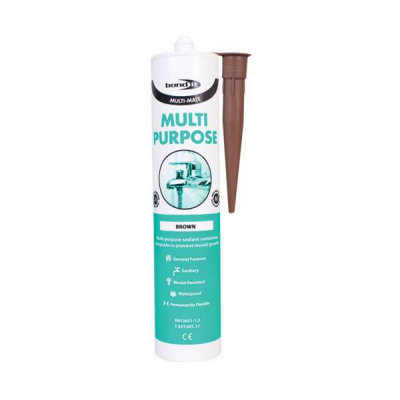 BOND IT Multimate Silicone Sealant Brown - Waterproof, Mould