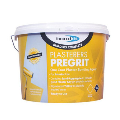 Bond It Plasterers Pregrit Internal Plaster Yellow Grip Coat Bonding Agent - 10L