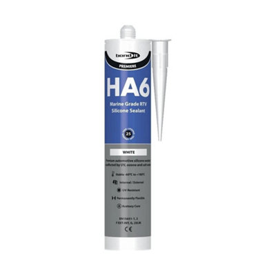 Bond It Premier HA6 Marine Silicon Sealant White 310 Pack of 3