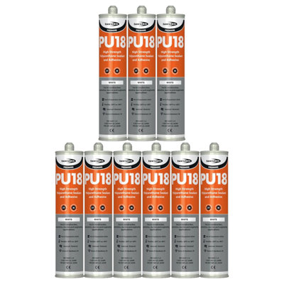 Bond It PU18 High Strength Polyurethane Adhesive and Sealant - 9x White ...