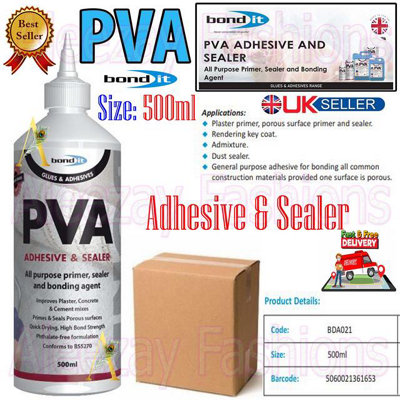 Bond It PVA BOND Adhesive & Sealer All Purpose Primer Bonding Agent White 500ml
