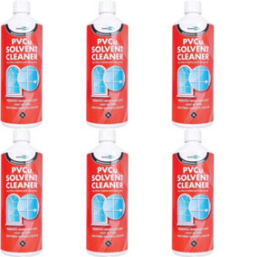 Bond It PVCu Fast Acting Solvent Cleaner CLEAR, 1L (RED BOTTLE) BDC003(n) (Pack of 6)