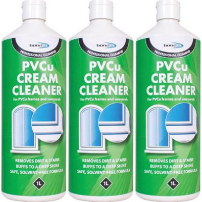 Bond It PVCu Solvent-Free Cream Cleaner White, 1 Litre (GREEN BOTTLE)(Pack of 3)