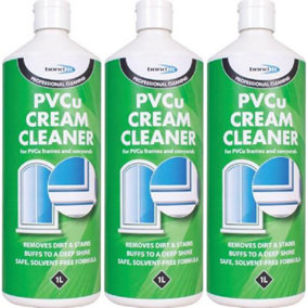 Bond It PVCu Solvent-Free Cream Cleaner White, 1 Litre (GREEN BOTTLE)(Pack of 3)