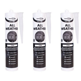 Bond It Rain-Mate All Weather Sealant Clear 300ml Pack of 3