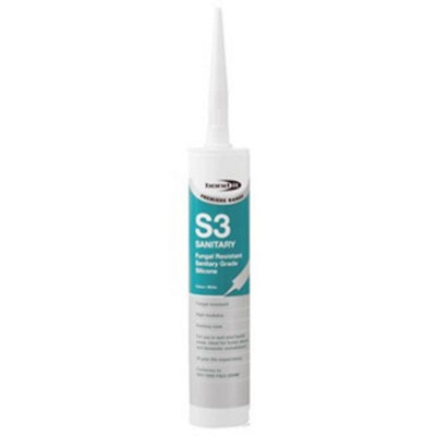 Bond It S3 Sanitary Silicone Sealant EU3 White, 310ml (Pack of 6)